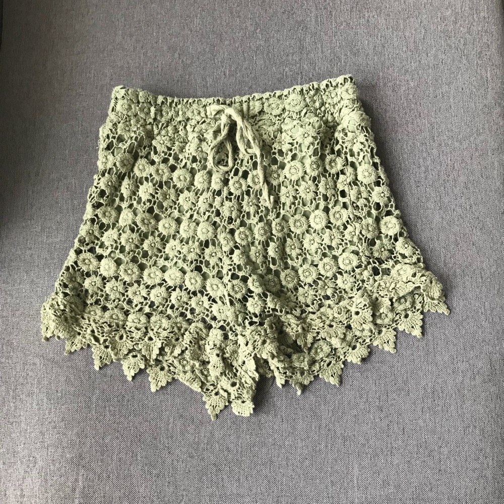 Sage Green Daisy Shorts